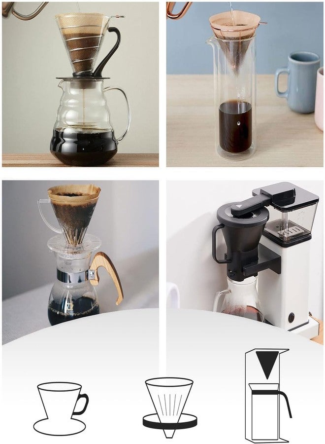 Dingkei V60 Coffee Filters, Cone Coffee Filters #2, Natural Unbleached Pour Over Coffee Filter Compatible with V60 Dripper and Coffee Maker, 1-4 Cup (Size 02, 100Count) - Image 5
